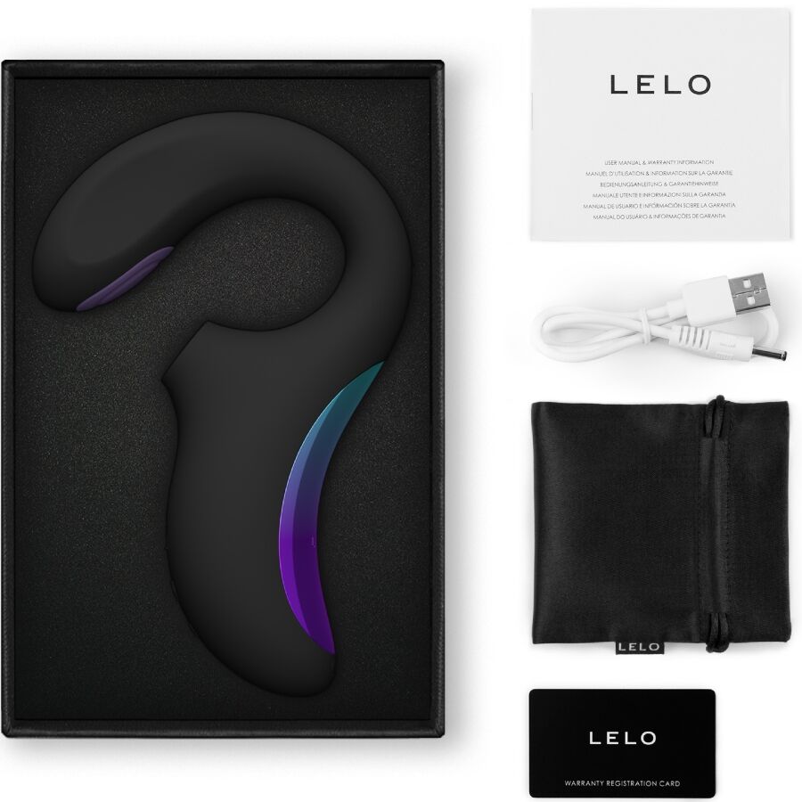 LELO - VIBRATEUR DOUBLE À ONDES SONIQUES ENIGMA POINT G NOIR