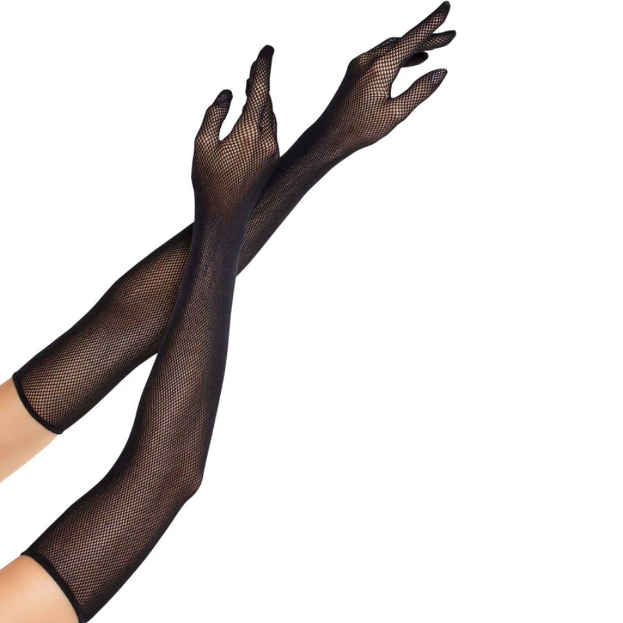 LEG AVENUE - LONGS GANTS EN RÉSILLE OPERA NOIRS