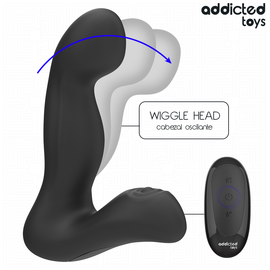 ADDICTED TOYS – MASSEUR DE PROSTATE OSCILLANT AVEC TÉLÉCOMMANDE ET MODE PULSATION