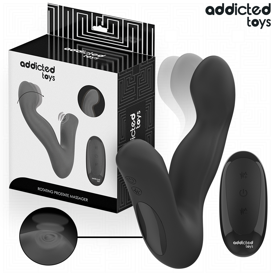 ADDICTED TOYS – MASSEUR DE PROSTATE OSCILLANT AVEC TÉLÉCOMMANDE ET MODE PULSATION