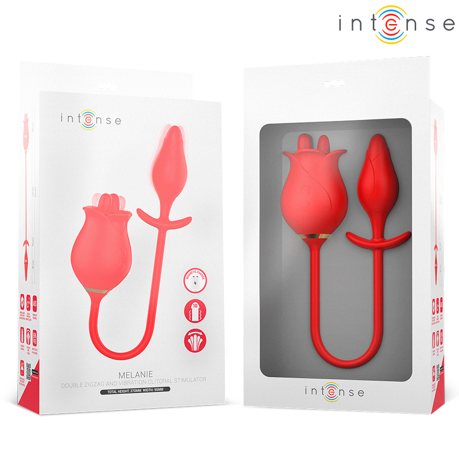 INTENSE - MELANIE DOUBLE STIMULATEUR CLITORIDIEN AVEC LANGUE ZIGZAG