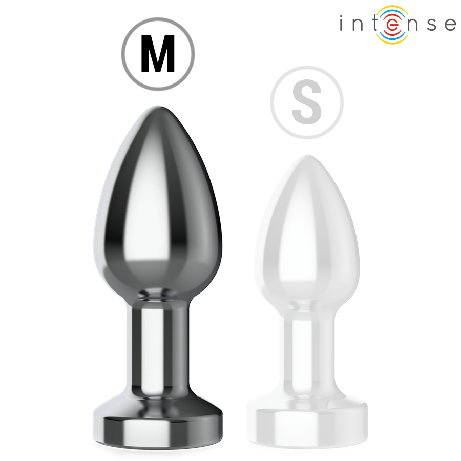 INTENSE - PLUG ANAL VIBRANT EN MÉTAL AVEC LED ET TÉLÉCOMMANDE - TAILLE M