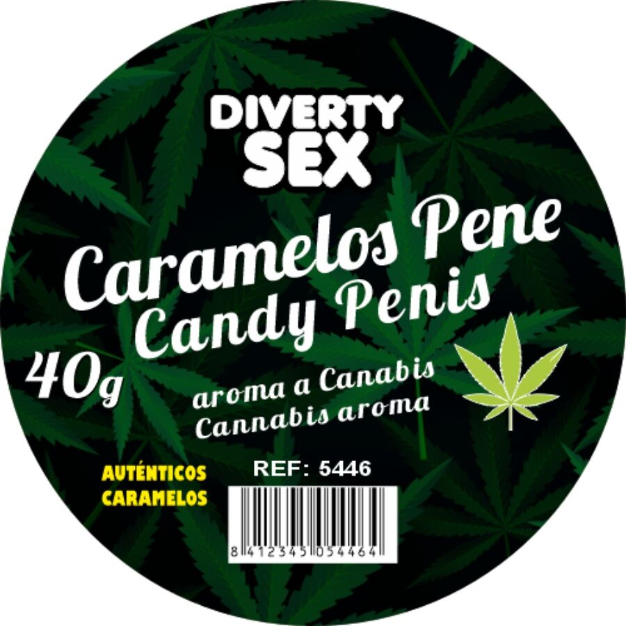 DIABLO GOLOSO - 20 BONBONS EN FORME DE PÉNIS SAVEUR CANNABIS