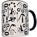DIABLO PICANTE - MUG BLANC BONDAGE AVEC ANSE NOIRE 370 ML
