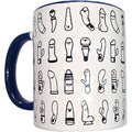 DIABLO PICANTE - MUG VIBRANT BLANC AVEC ANSE BLEUE 370 ML