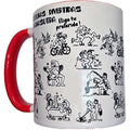 DIABLO PICANTE - MUG BLANC AVEC POSITIONS DU KAMASUTRA ET ANSE ROUGE 370 ML