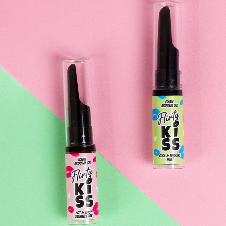 SECRETPLAY - GELS BAISER FLIRTEUR EFFET SEXE ORAL FRAISE & MENTHE 2 x 8 GR