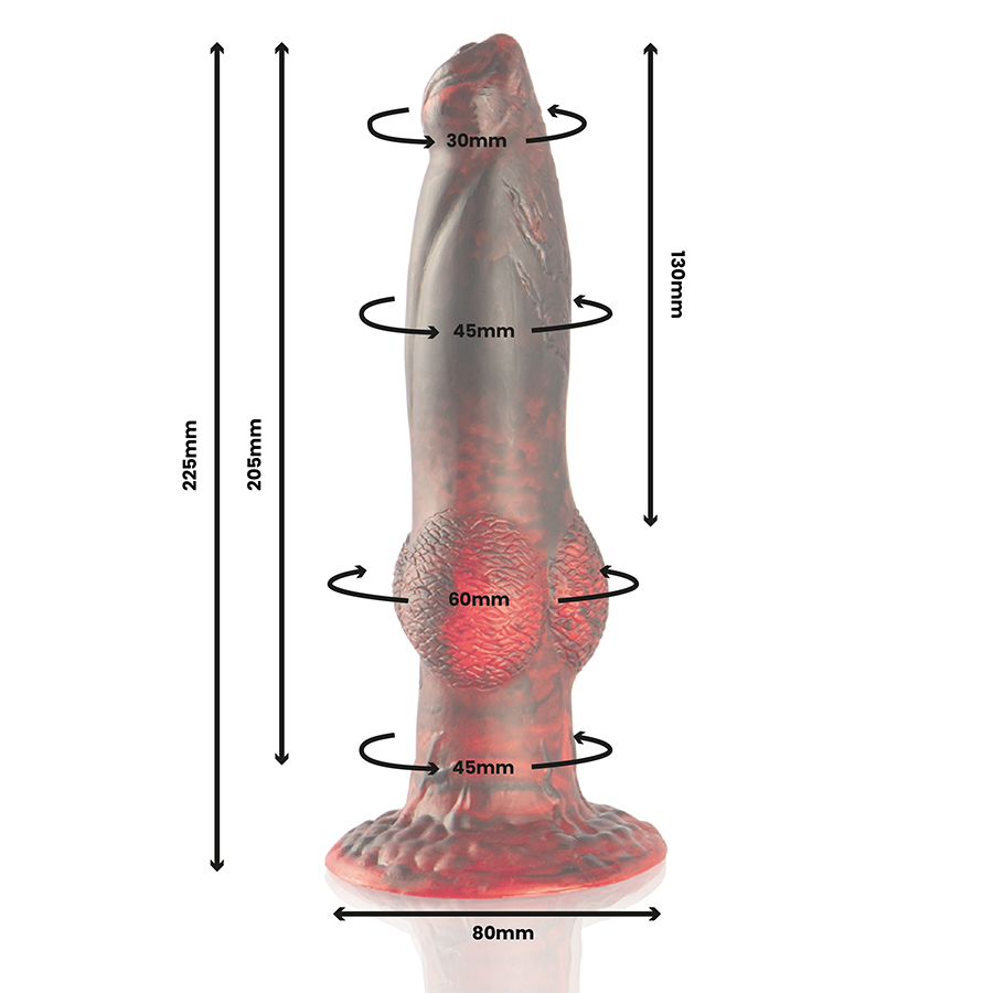 EPIC - PROMETHEUS DILDO TITAN EN FLAMMES TÉLÉCOMMANDE RECHARGEABLE