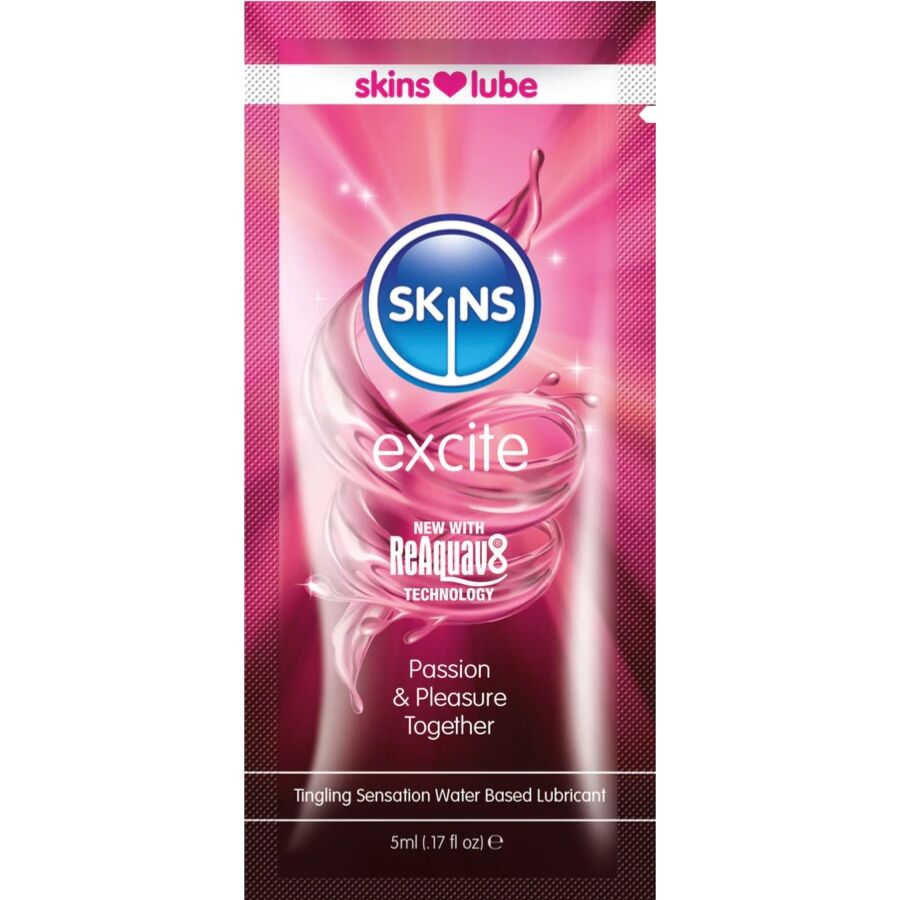 SKINS - EXCITE Lubrifiant à base d'eau, dose unique 5 ml