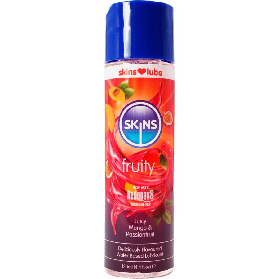 SKINS – LUBRIFIANT FRUITÉ À BASE D'EAU MANGUE & FRUIT DE LA PASSION 130 ML