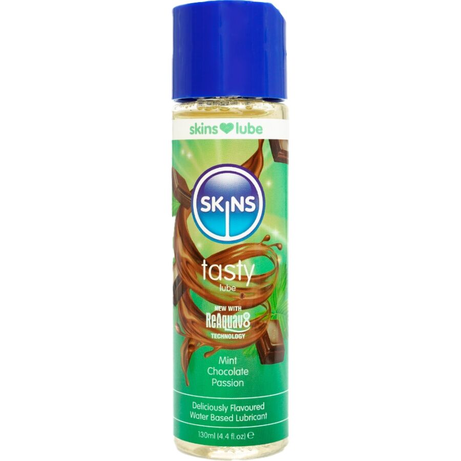 SKINS – LUBRIFIANT GOURMAND À BASE D'EAU MENTHE & CHOCOLAT 130 ML