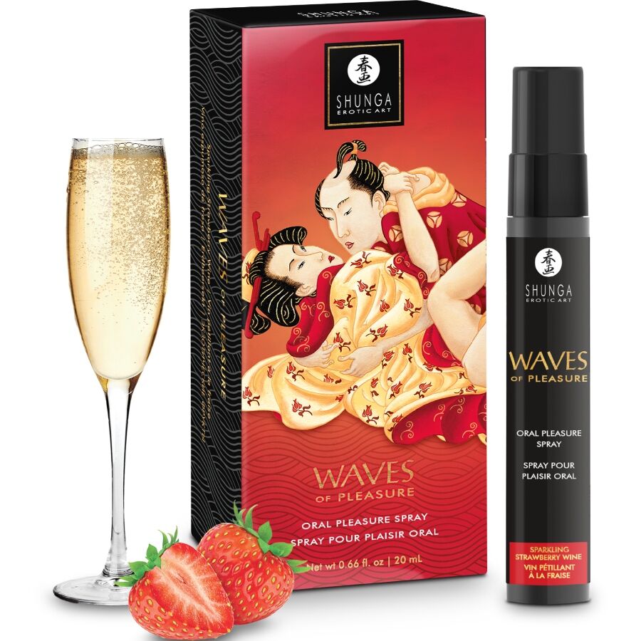 SHUNGA - WAVES PLAISIR SPRAY ORAL SEXUEL SUCRÉ FRAISE 20 ML