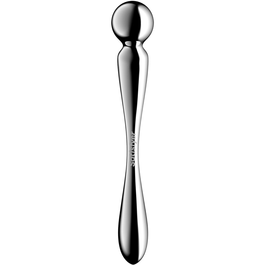 SATISFYER - DOUBLE GODEMICHET EN ACIER INOXYDABLE STAR FORCE 2