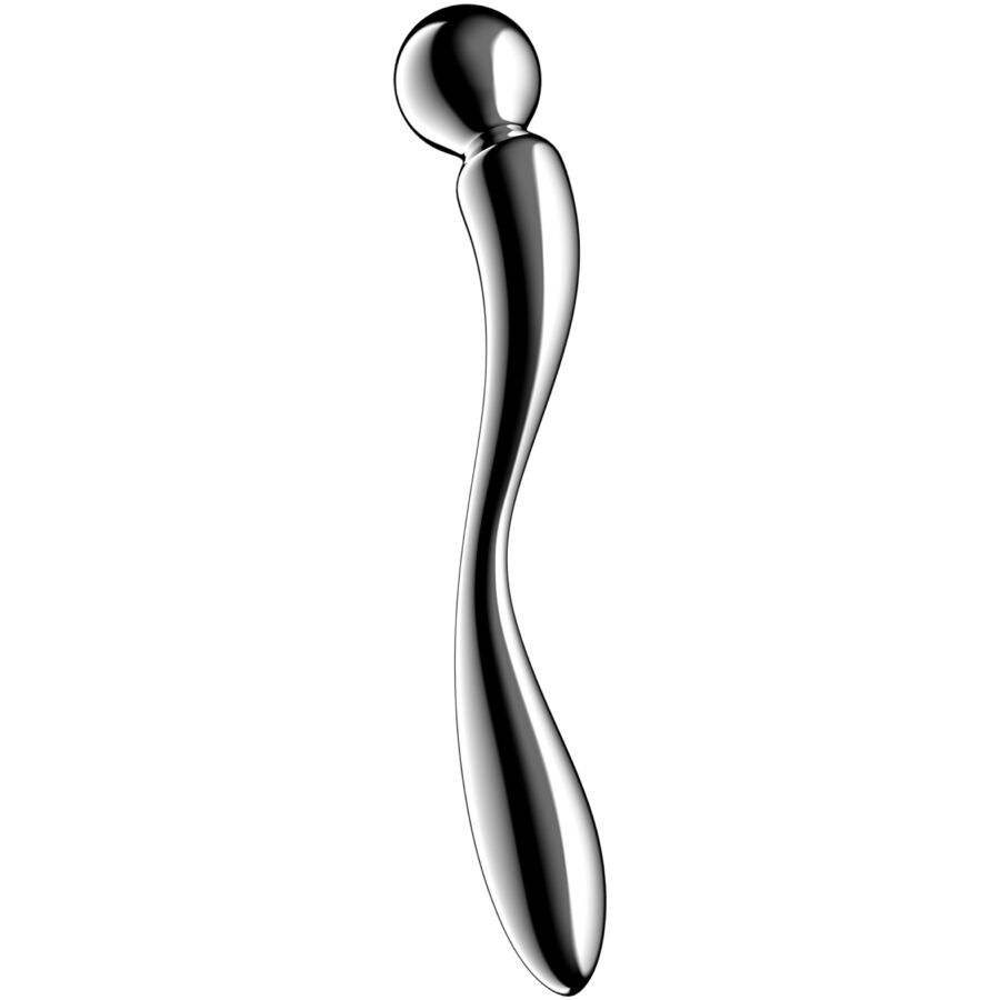 SATISFYER - DOUBLE GODEMICHET EN ACIER INOXYDABLE STAR FORCE 2