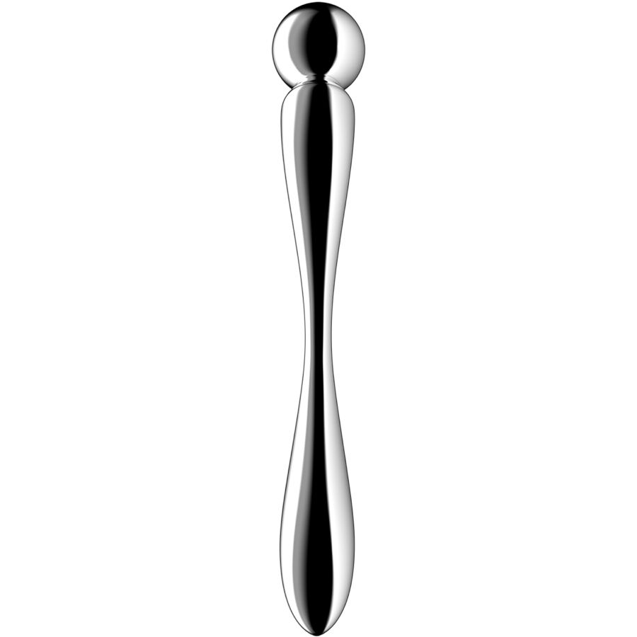 SATISFYER - DOUBLE GODEMICHET EN ACIER INOXYDABLE STAR FORCE 2