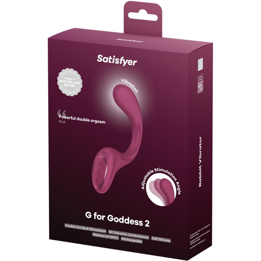 SATISFYER - G FOR GODDESS 2 VIBREUR LAPIN BOUTEILLE BORDEAUX