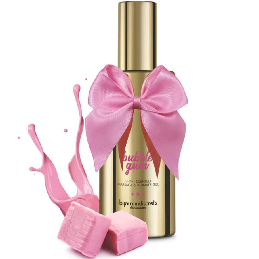 BIJOUX - BUBBLE GUM GEL DE MASSAGE ET INTIME PARFUMÉ 2 EN 1 100 ML