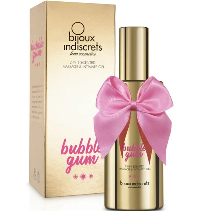BIJOUX - BUBBLE GUM GEL DE MASSAGE ET INTIME PARFUMÉ 2 EN 1 100 ML