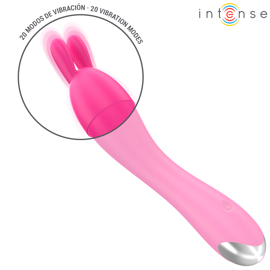 INTENSE - VIBREUR CHER AVEC 20 MOTIFS ET EMBOUTS INTERCHANGEABLES