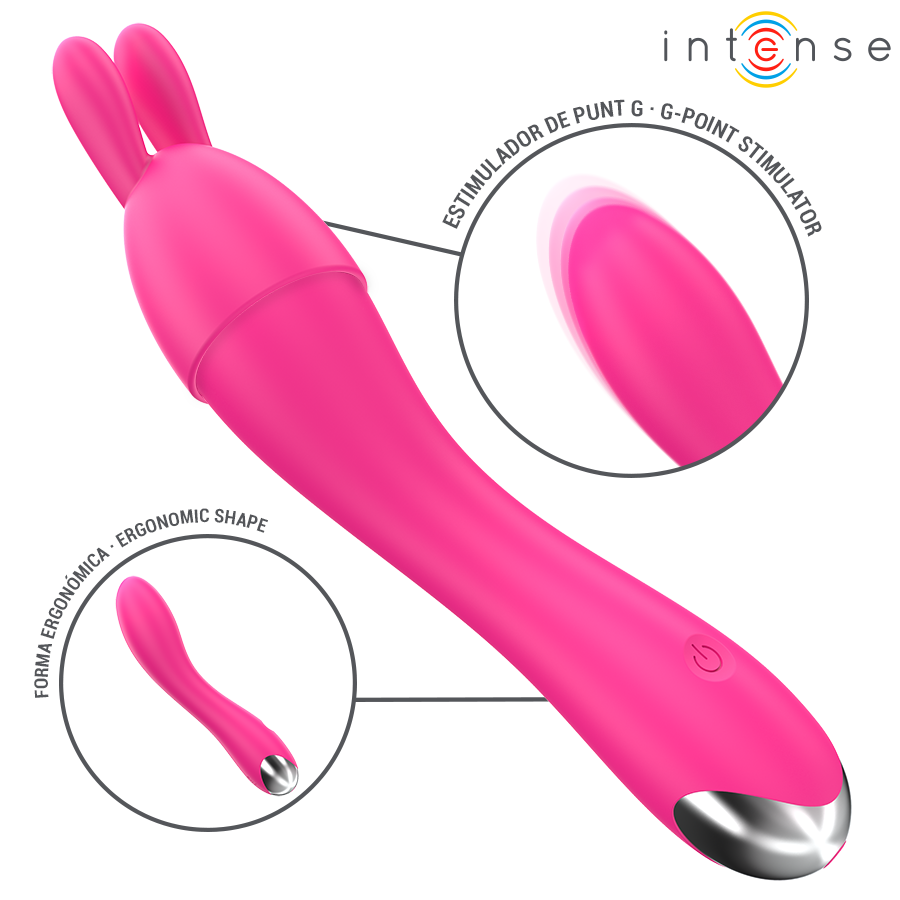INTENSE - VIBREUR CHER AVEC 20 MOTIFS ET EMBOUTS INTERCHANGEABLES