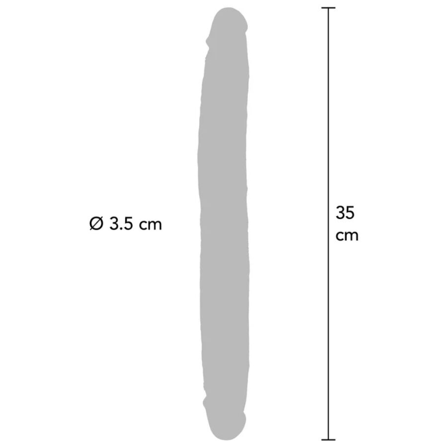 GET REAL - GODEMICHET DOUBLE-FACE EN SILICONE CARAMEL 35 CM