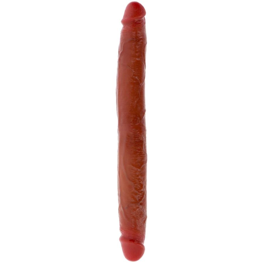 GET REAL - GODEMICHET DOUBLE-FACE EN SILICONE CARAMEL 35 CM