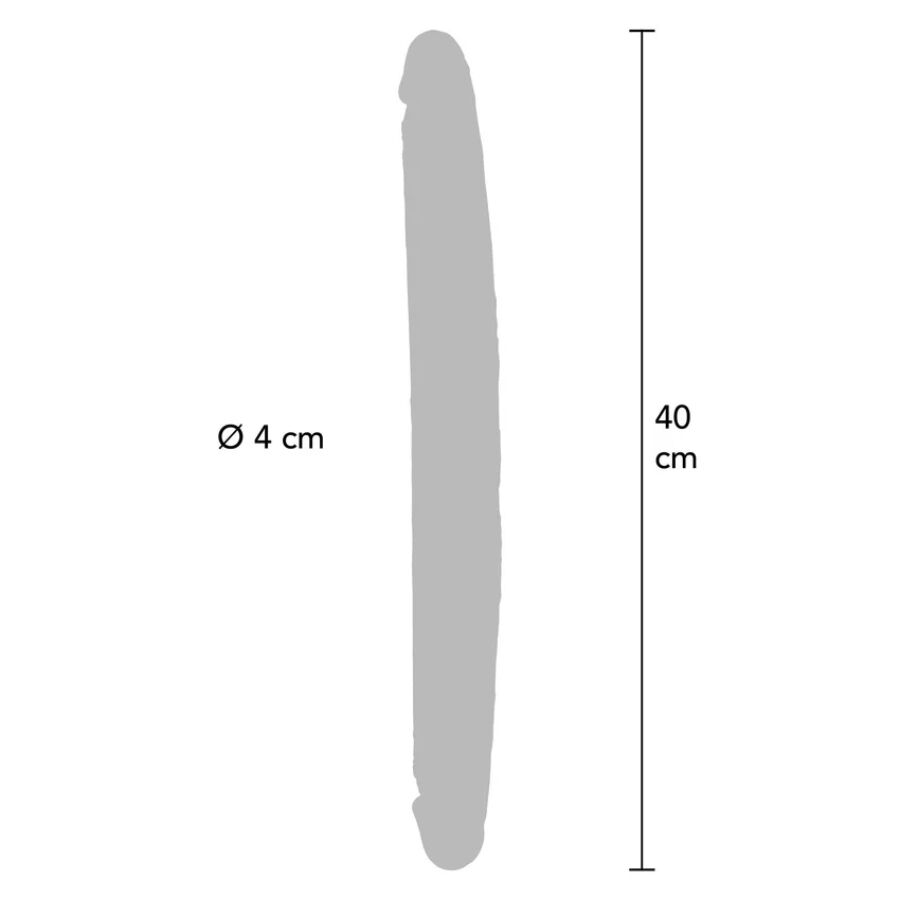 GET REAL - GODEMICHET DOUBLE SILICONE CARAMEL 40 CM