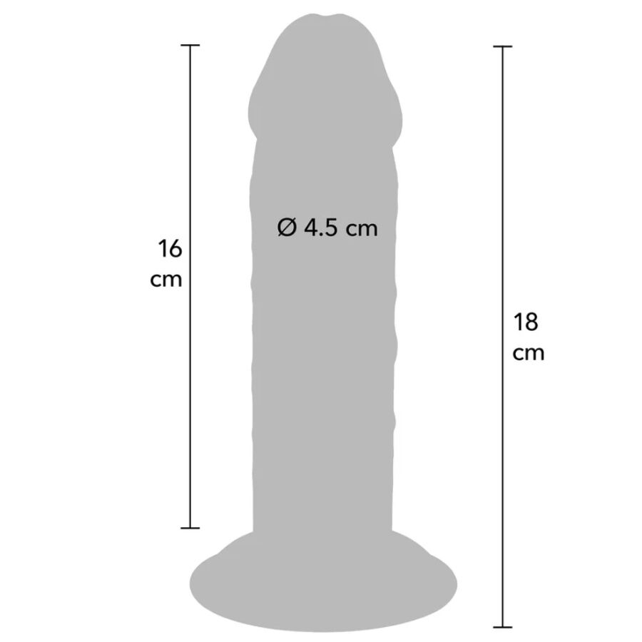 GET REAL - ENSEMBLE GODEMICHET TPE DOUBLE DENSITÉ ÉPAIS, 18 CM