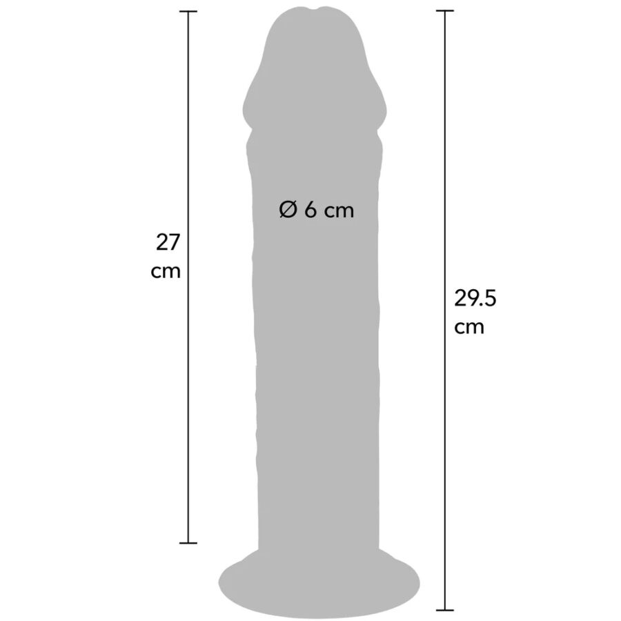 GET REAL - GODE EN TPE DE LUXE ÉPAISSE DOUBLE DENSITÉ 29,5 CM