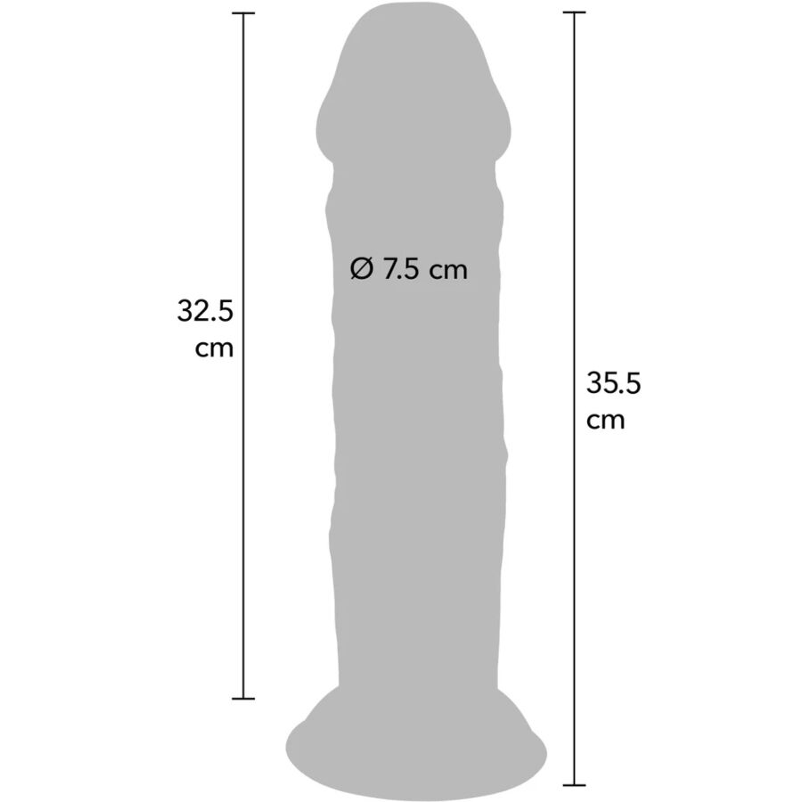 SOYEZ RÉEL - GODEMICHET TPE DOUBLE DENSITÉ ÉPAISSE DELUXE 35,5 CM