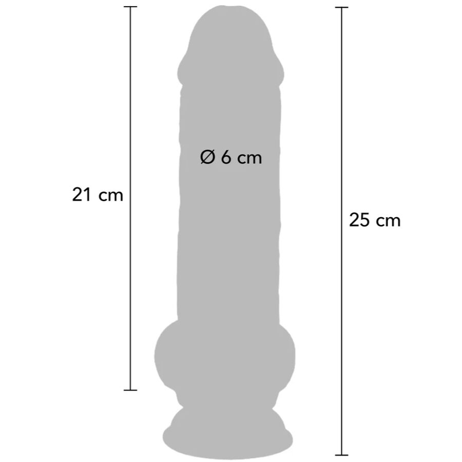 SOIS RÉEL - PÉNIS RÉALISTE DE LUXE AVEC TESTICULES EXTRA ÉPAIS 25 CM