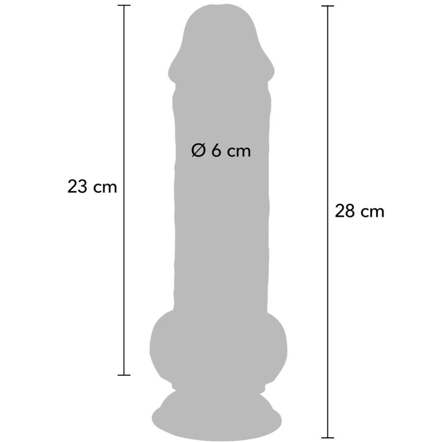 GET REAL - PÉNIS RÉALISTE DELUXE AVEC TESTICULES EXTRA ÉPAIS 28 CM