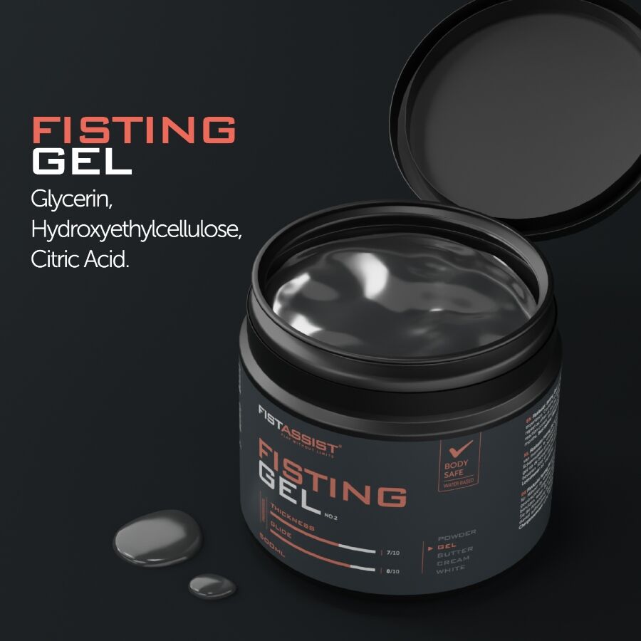 COBECO - GEL DE FISTING FIST ASSIST EXTRA ÉPAIS, À BASE D'EAU, 500 ML