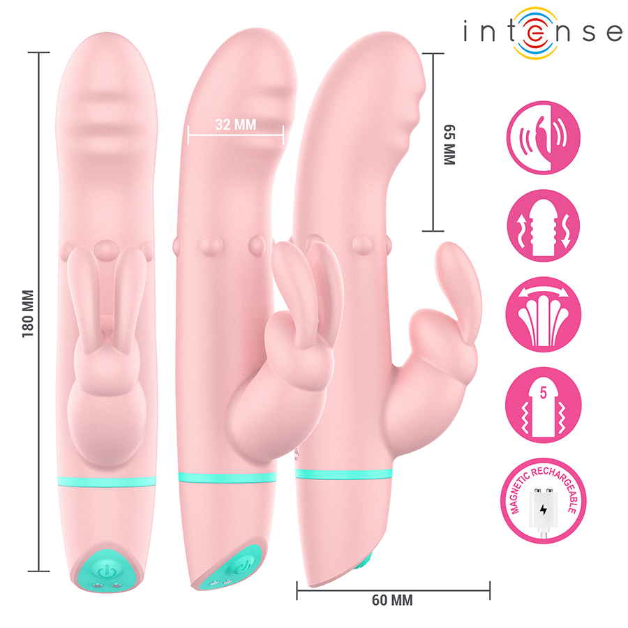 INTENSE - VIBRATEUR LAPIN & VIBRO-ROULEAU + OSCILLANT