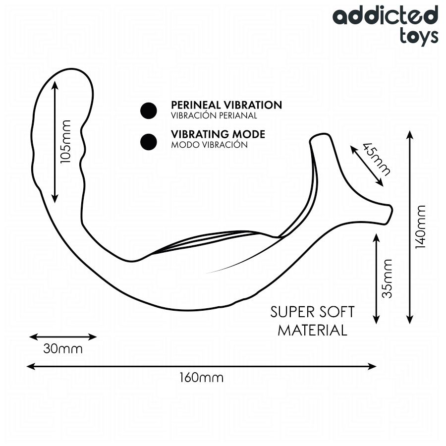 ADDICTED TOYS - ANNEAU PÉNIEN DE PROSTATE DOUBLE TÉLÉCOMMANDÉ