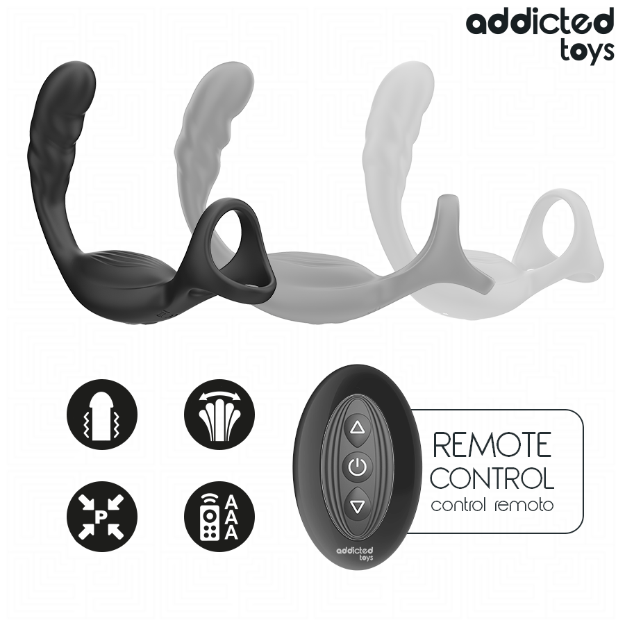 ADDICTED TOYS - ANNEAU PÉNIEN DE PROSTATE DOUBLE TÉLÉCOMMANDÉ