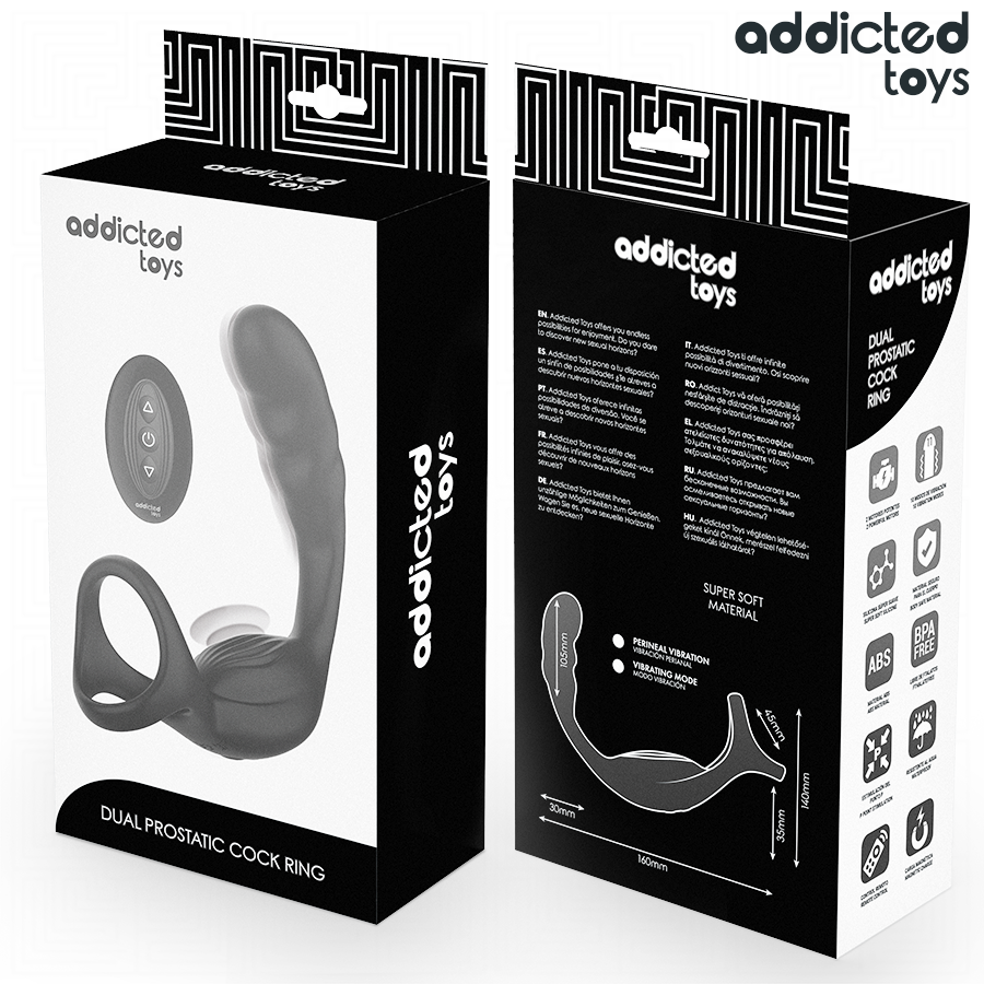 ADDICTED TOYS - ANNEAU PÉNIEN DE PROSTATE DOUBLE TÉLÉCOMMANDÉ
