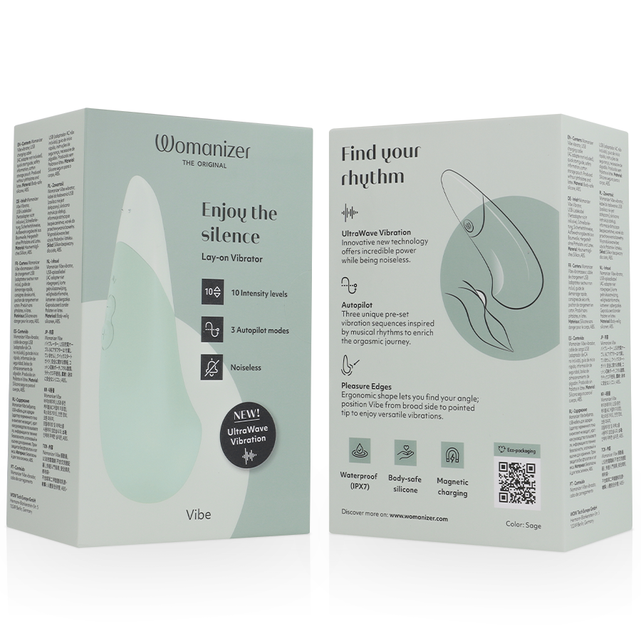 WOMANIZER - VIBE VIBREUR SILENCIEUX POSABLE SAGE