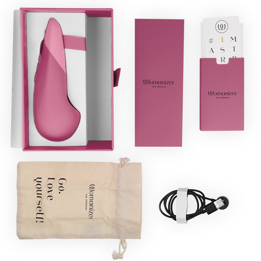 WOMANIZER - VIBE VIBRATEUR SILENCIEUX À POSER ROSE FONCÉ