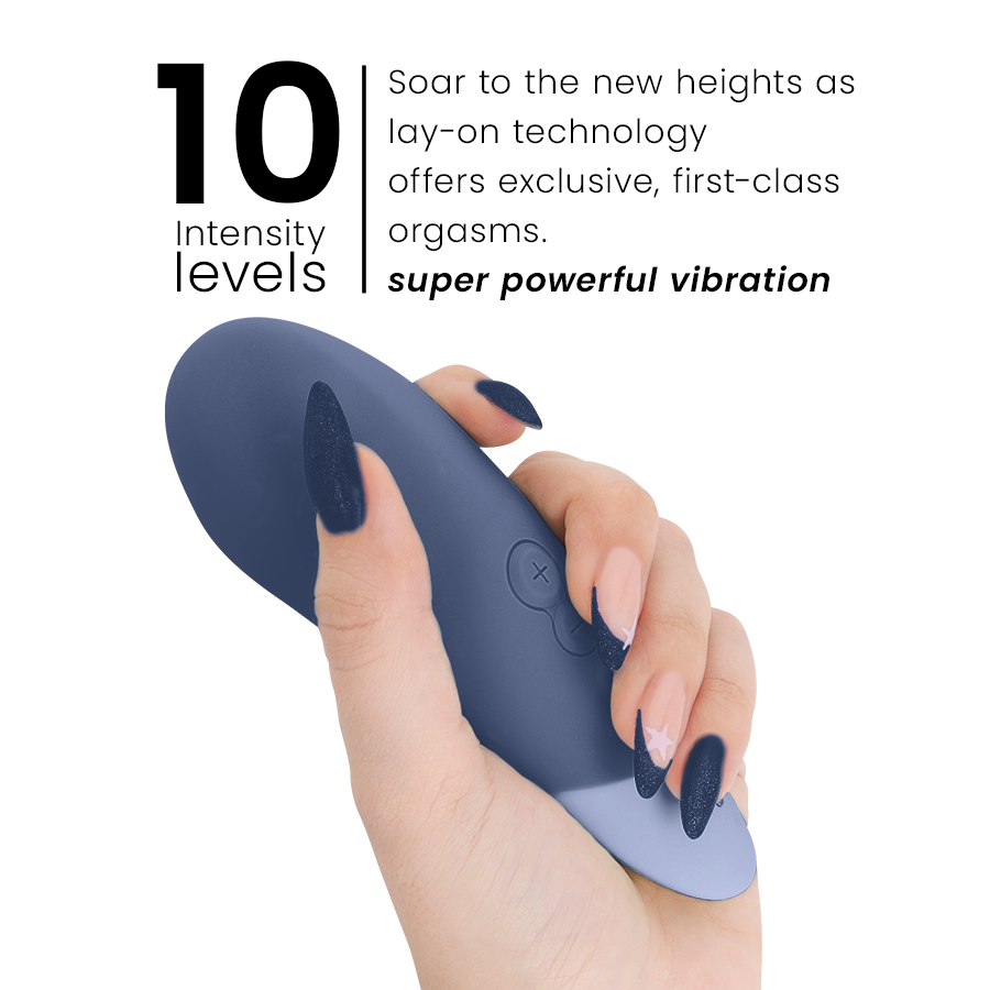 WOMANIZER - VIBE VIBRATEUR SILENCIEUX À POSER BLEU FONCÉ