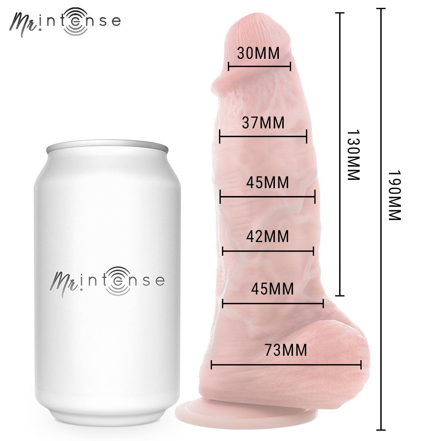 MR INTENSE - PETIT GODEMICHET EN SILICONE SPENCER 19 CM -Ø- 4,5 CM