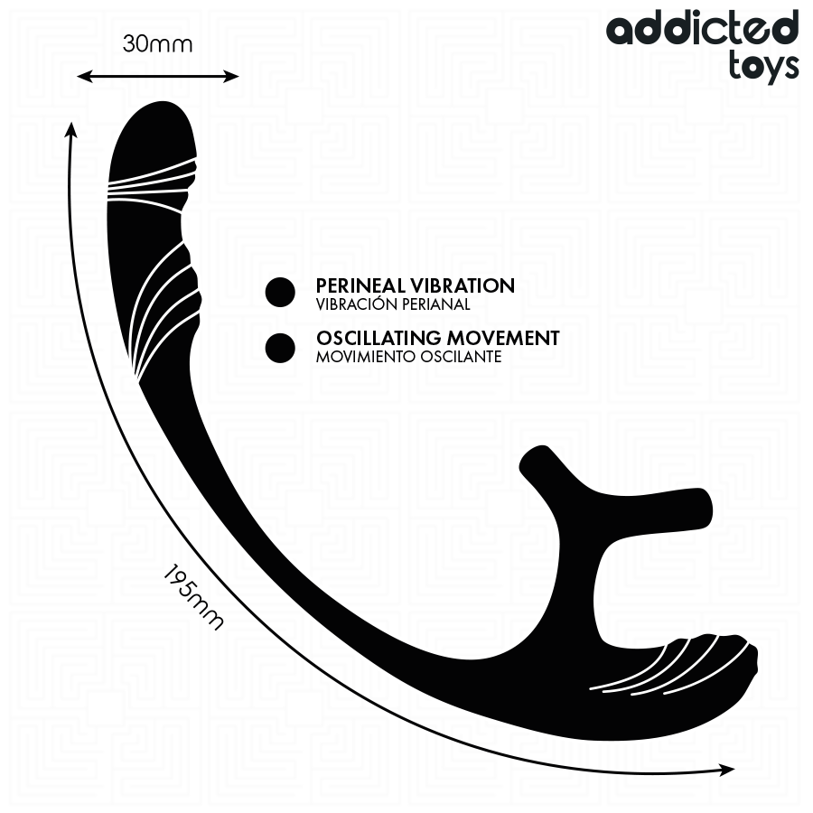 ADDICTED TOYS – PLUG ANAL VIBRANT, ONDULÉ À 360° ET STIMULATEUR TESTICULAIRE