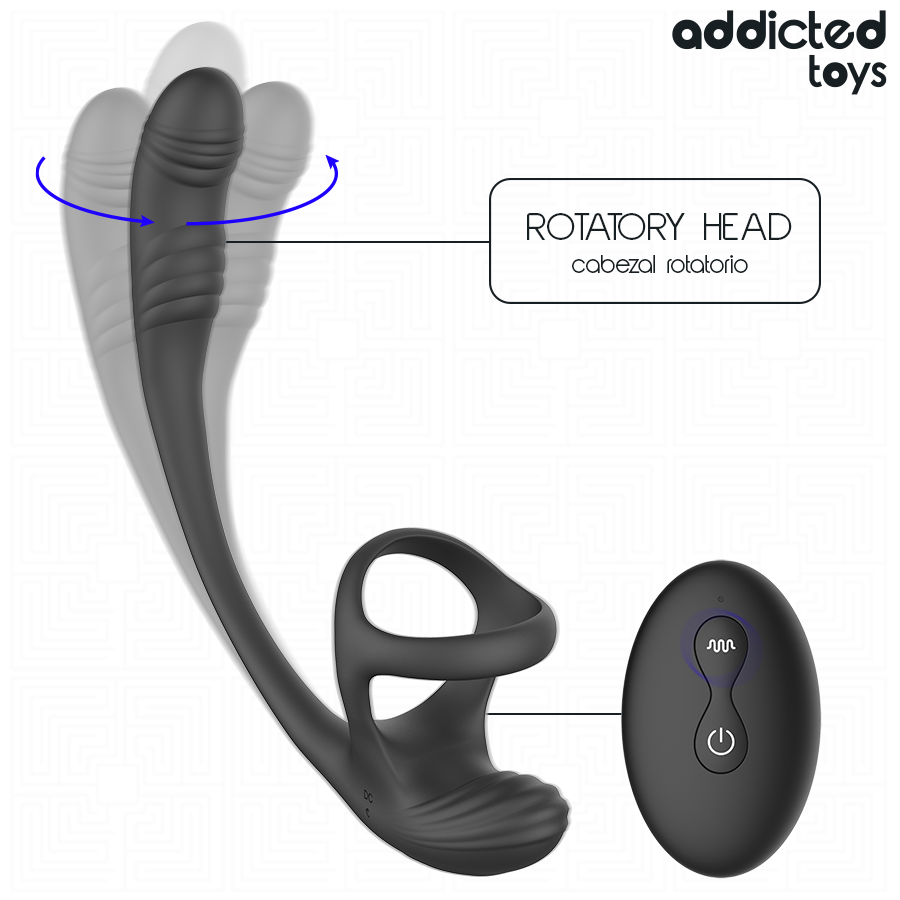 ADDICTED TOYS – PLUG ANAL VIBRANT, ONDULÉ À 360° ET STIMULATEUR TESTICULAIRE