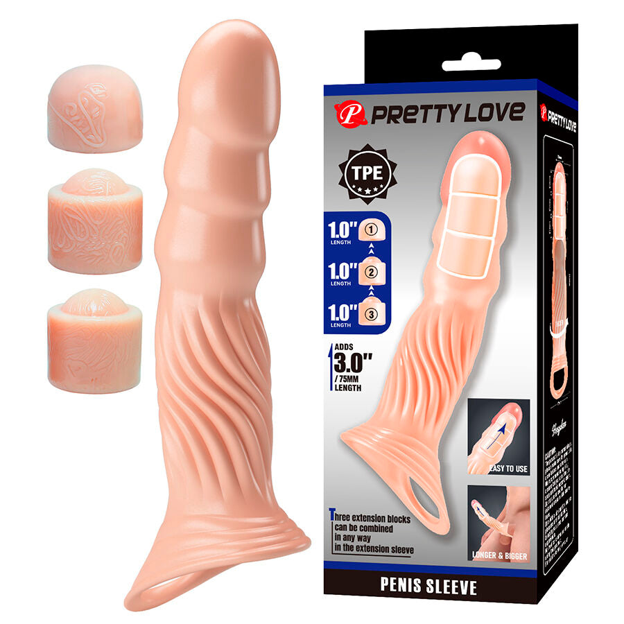 PRETTY LOVE – GAINE PÉNIS TEXTURÉE AVEC EXTENSIONS