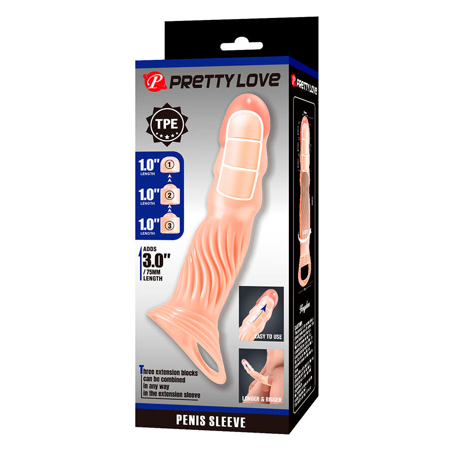 PRETTY LOVE – GAINE PÉNIS TEXTURÉE AVEC EXTENSIONS