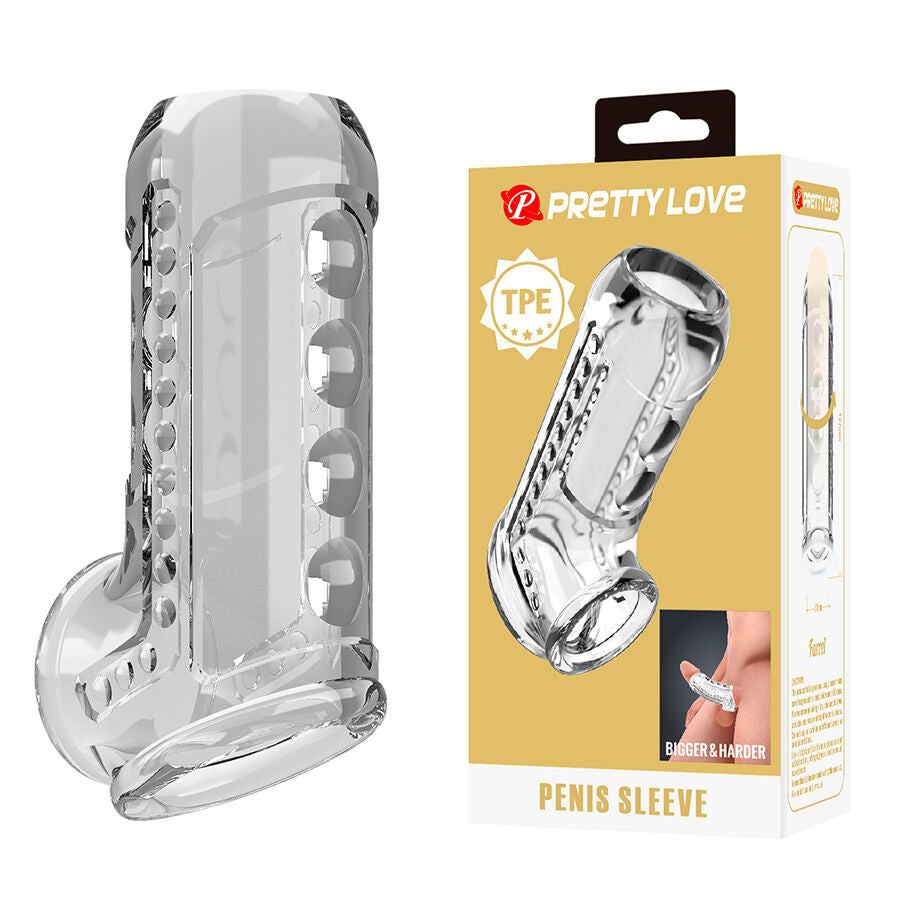 PRETTY LOVE - Gaine de pénis transparente et texturée