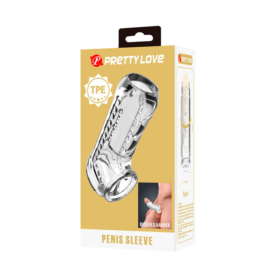 PRETTY LOVE - Gaine de pénis transparente et texturée