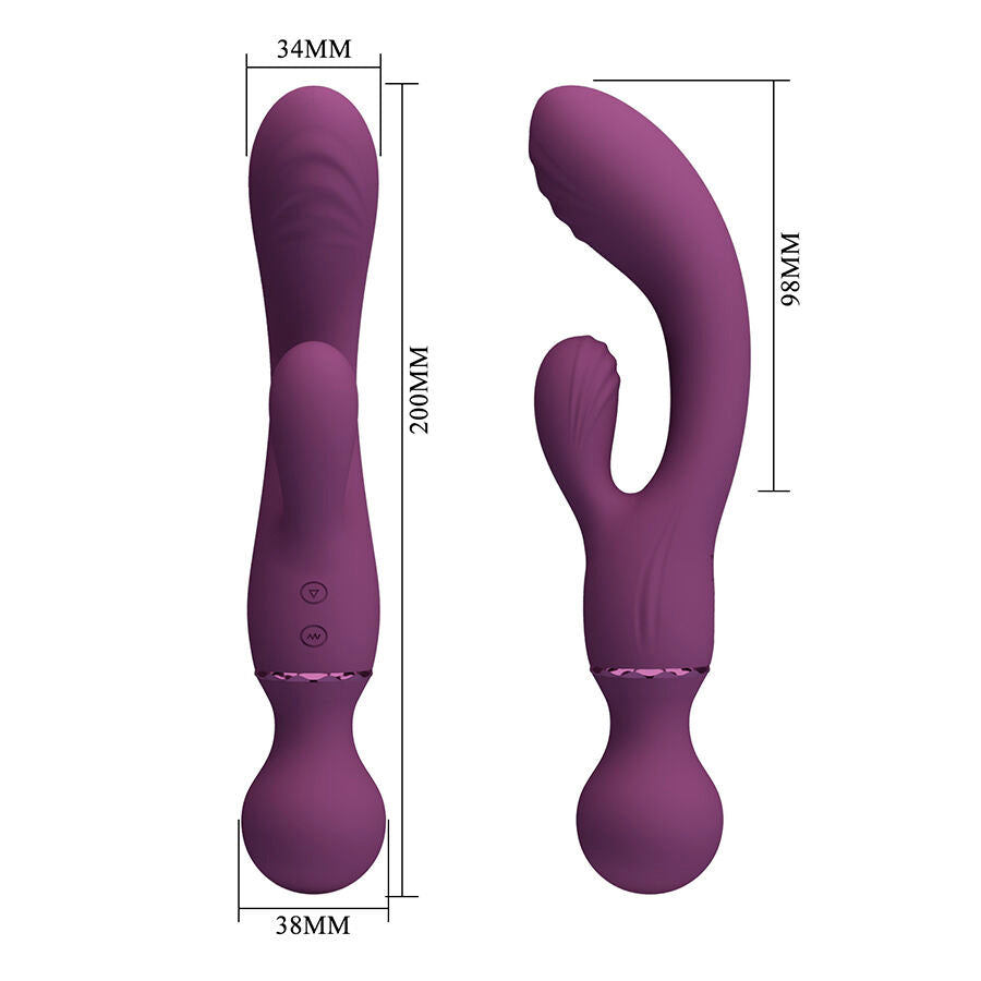 PRETTY LOVE - VIBROMASSEUR MULTIFONCTION VIOLET POINT G