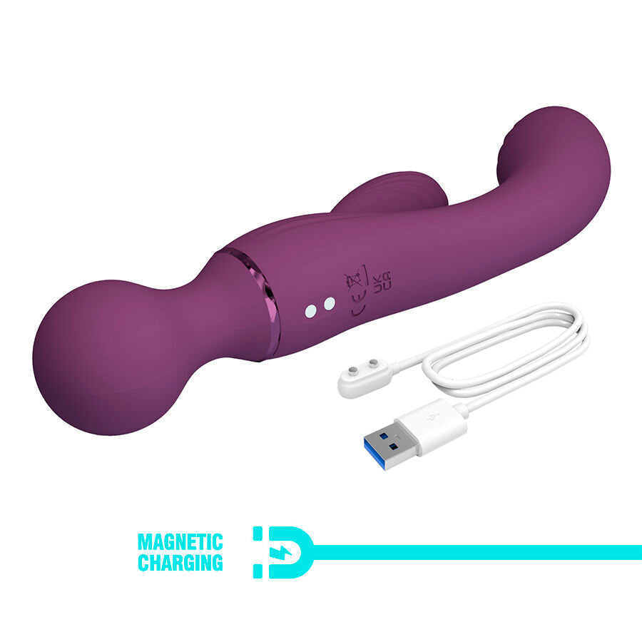 PRETTY LOVE - VIBROMASSEUR MULTIFONCTION VIOLET POINT G