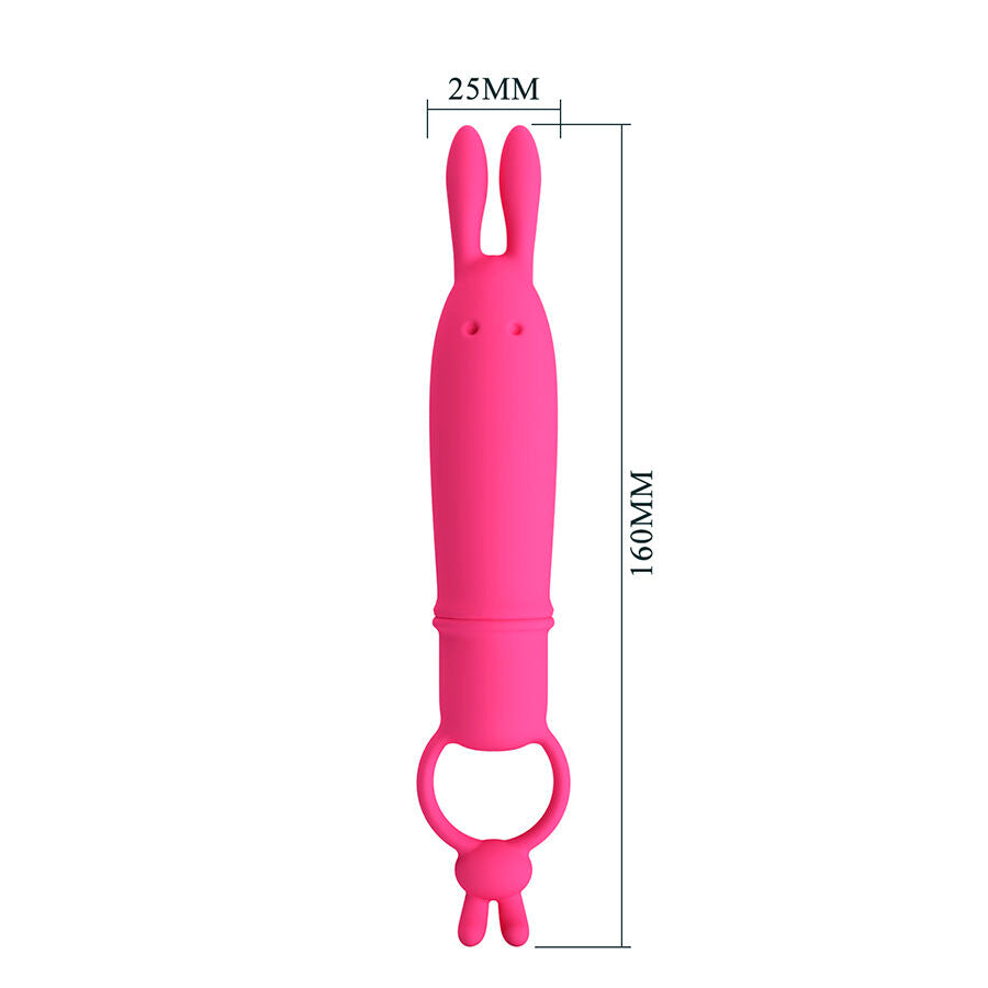 PRETTY LOVE - DELIA VIBRATEUR LAPIN AVEC ANNEAU DE RÉSISTANCE